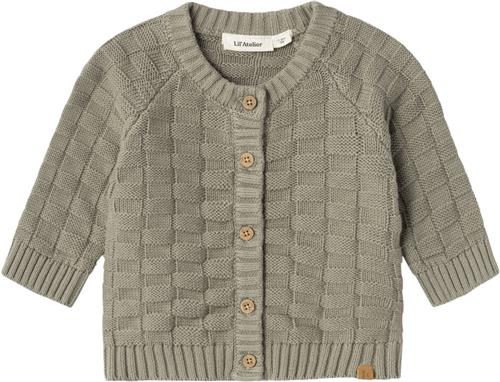 Lil' Atelier Nbmlarson LS Knit Card LIL Str 86 - Laurel Oak Cardigans hos Magasin