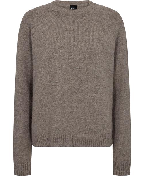 BOSS Febisan Kvinde Open Grey Sweaters Str L - hos Magasin