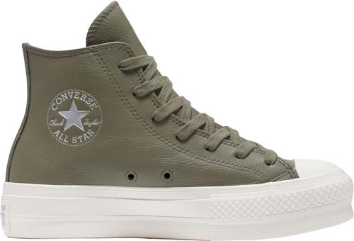 Se Converse All Star Lift Sneakers Kvinde Converse Utility/egret/silver Sneakers Str 8 - Læder hos Magasin ved Magasin