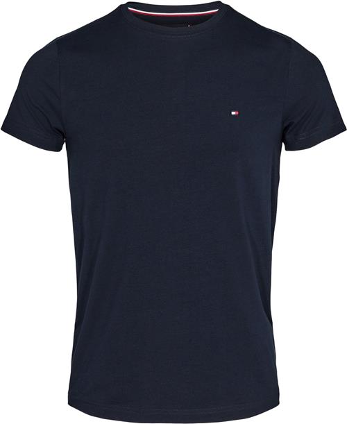 Tommy Hilfiger Core Stretch Slim Cneck TEE Mand Desert Sky Kortærmede T-shirts Str S - Bomuld hos Magasin