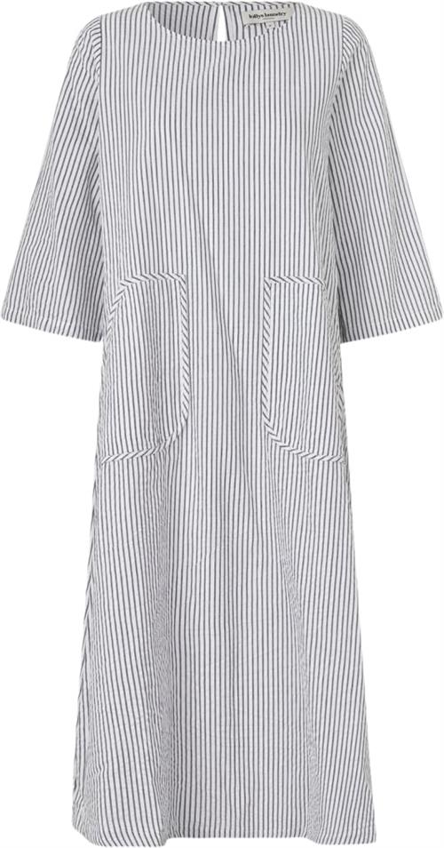 Lollys Laundry Lucasll Midi Dress SS Kvinde Stripe Midi Kjoler Str XXL - hos Magasin