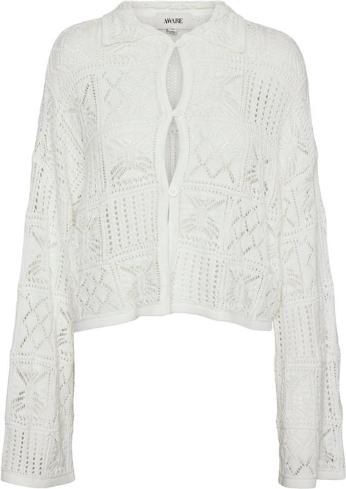 Vero Moda Vmkeiden LS Knit Cardigan VMA Kvinde Snow White Cardigans Str M - hos Magasin