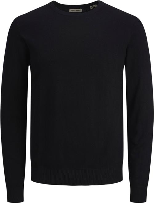 Se Jack & Jones Jjeemil Knit Crew Neck Noos Mand Sort Sweaters Str L - hos Magasin ved Magasin