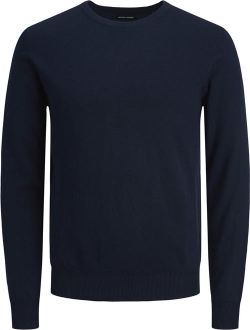 Se Jack & Jones Jjeemil Knit Crew Neck Noos Mand Blå Sweaters Str XL - hos Magasin ved Magasin