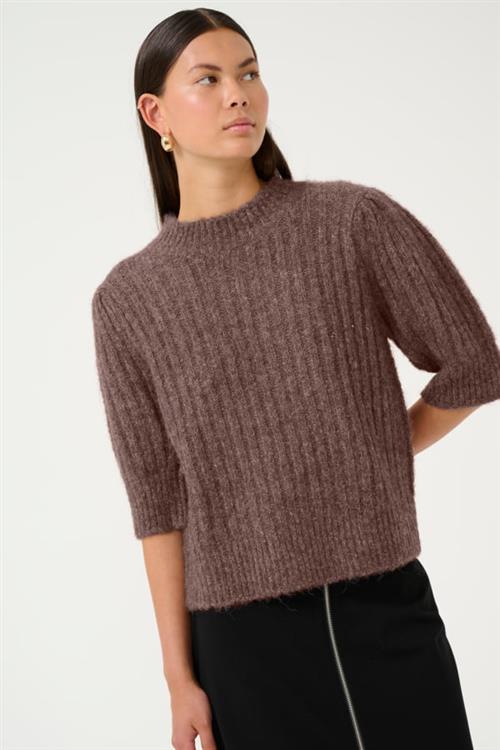 Se Karen by Simonsen Kbroma Pullover Kvinde Plum Truffle Sweaters Str XS - hos Magasin ved Magasin