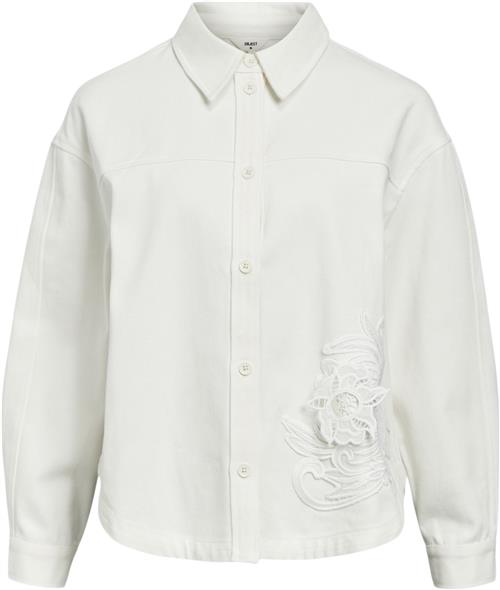 Object Objnate LO L/S Shirt CC1 AW Kvinde White Sand Langærmede Skjorter Str 34 - hos Magasin