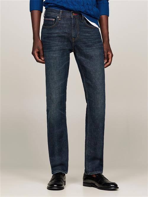 Tommy Hilfiger Straight Denton STR Crest Indigo Mand Crest Indigo Jeans Str 34/32 - hos Magasin