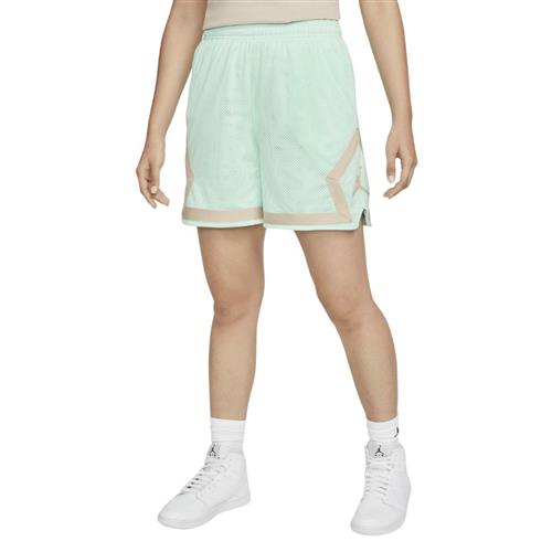 Nike Jordan Diamond Shorts Kvinde Mint Foam/sanddrift Casual Shorts Str L - Polyester hos Magasin