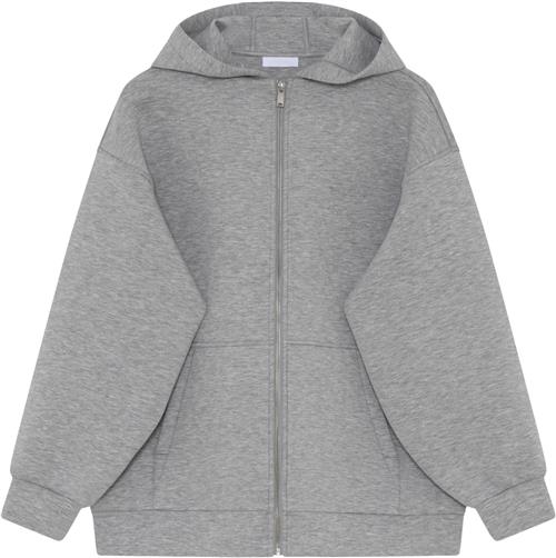 2NDDAY 2ND Vince Heavy Neoprene Kvinde Light Grey Melange Hættetrøjer Str M - hos Magasin