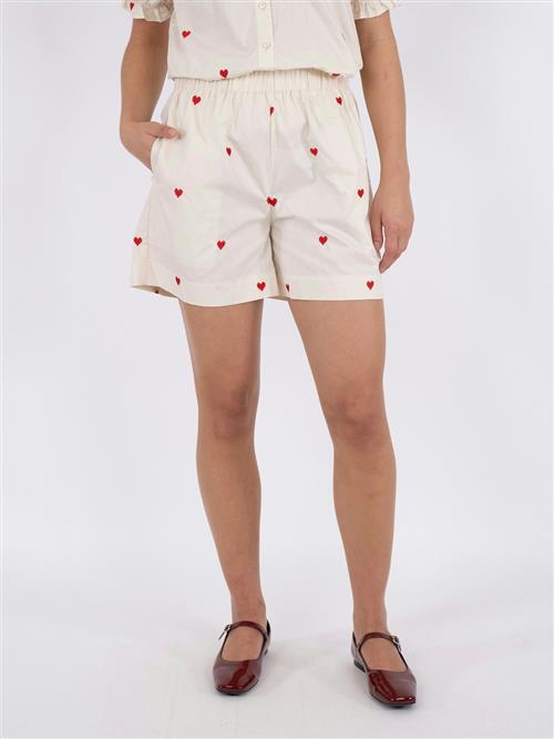 Neo Noir Sakuri Hearts Shorts Kvinde Creme Casual Shorts Str 42 - hos Magasin