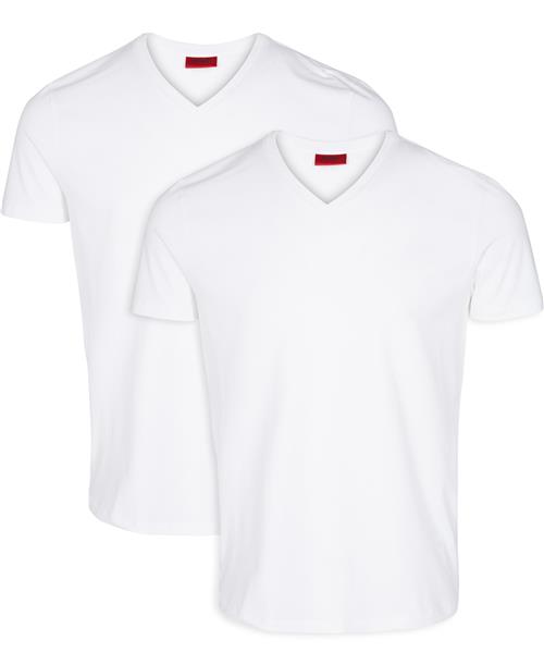 Se HUGO Hugov 10194355 Mand Hvid Kortærmede T-shirts Slim Fit Str XL - hos Magasin ved Magasin