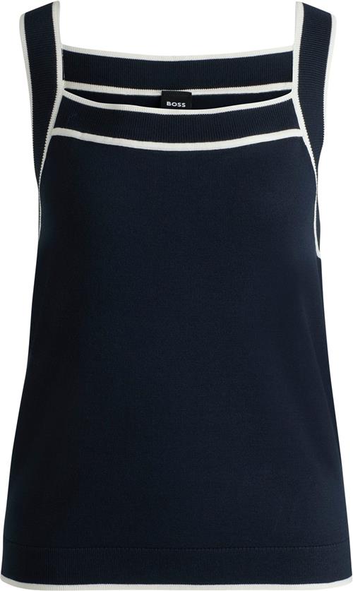 Se BOSS Flimi Kvinde Dark Blue Tanktoppe Str XS - hos Magasin ved Magasin