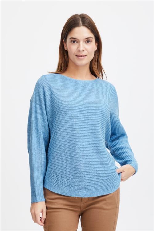 Se Fransa Freretta PU 3 Kvinde Endless Sky Melange Sweaters Str XL - hos Magasin ved Magasin