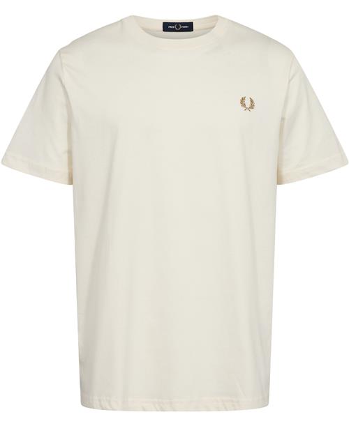 Fred Perry M1600 Mand Ecru/warm Stone Kortærmede T-shirts Str XL - Bomuld hos Magasin