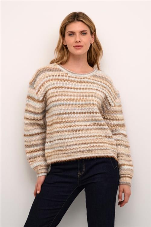 Se Culture Cuhazel Pullover Kvinde Dune Melange Multi Sweaters Str S - hos Magasin ved Magasin