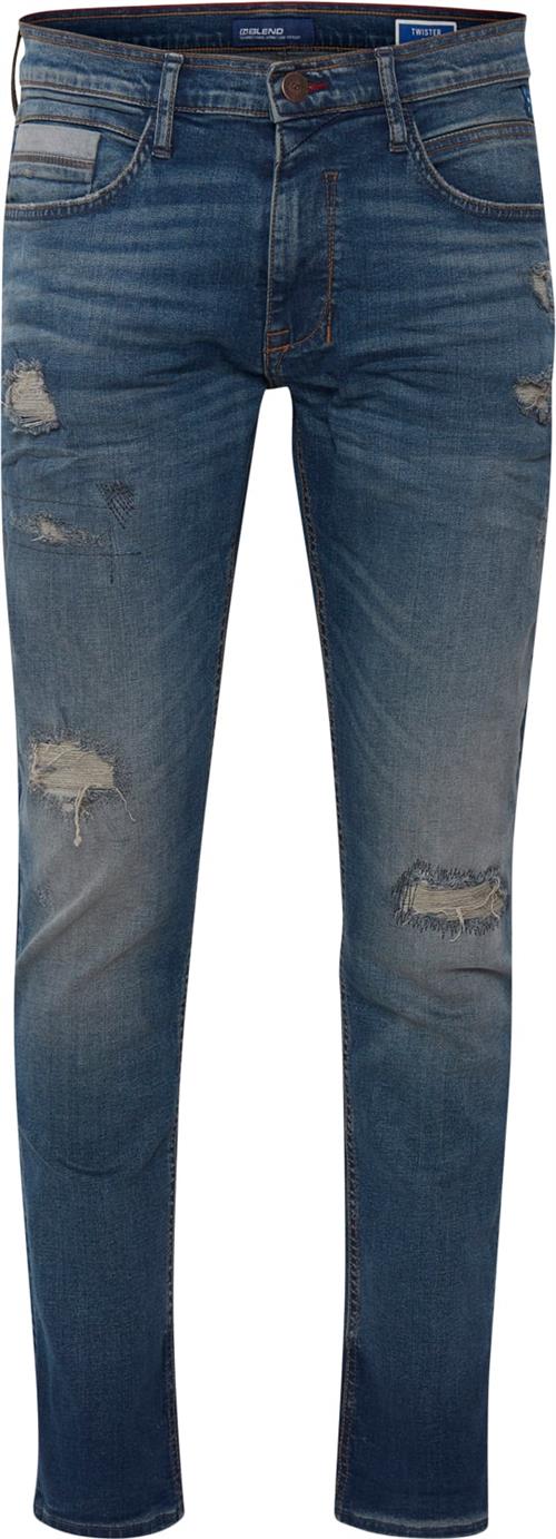 Blend Twister fit Mand Denim Middle Blue Jeans Regular Fit Str 31/32 - hos Magasin