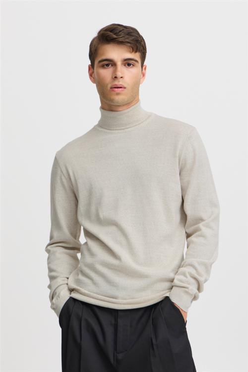 Se Casual Friday Cfkonrad Merino Roll Neck Knit Mand Light Sand Turtlenecks Str L Merino - hos Magasin ved Magasin