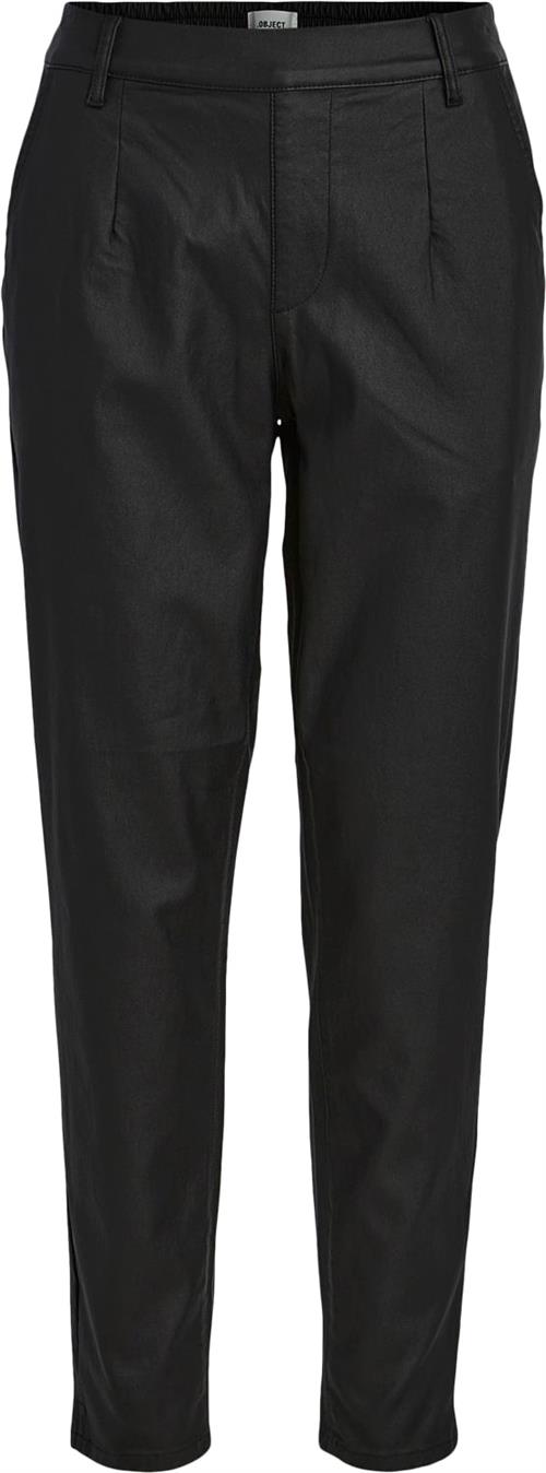 Se Object Objbelle Lisa Coated Pant Noos Kvinde Black Bukser Med Smalle Ben Str 42 - hos Magasin ved Magasin