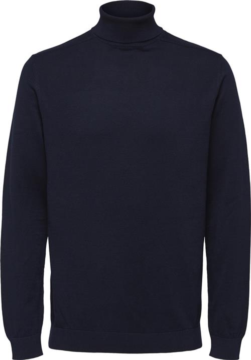 Se Selected Homme Slhberg Roll Neck B Noos Mand Blå Turtlenecks Str S - hos Magasin ved Magasin