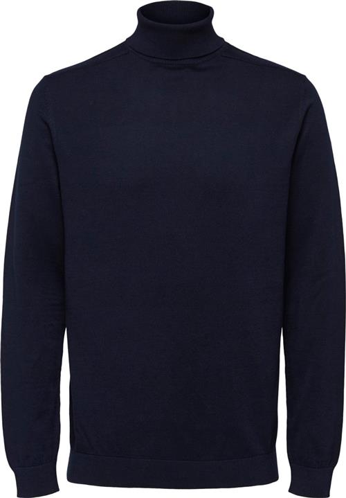 Selected Homme Slhberg Roll Neck B Noos Mand Blå Turtlenecks Str XXL - hos Magasin