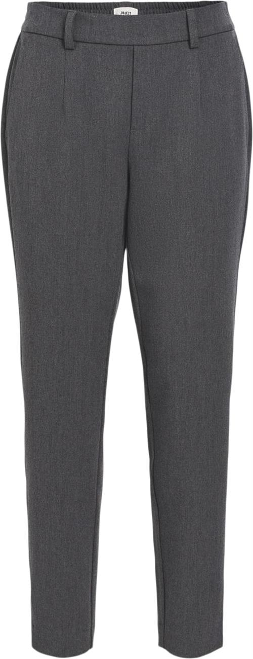 Se Object Objlisa Slim Pant Noos Kvinde Medium Grey Melange Bukser Med Smalle Ben Str 34 - hos Magasin ved Magasin