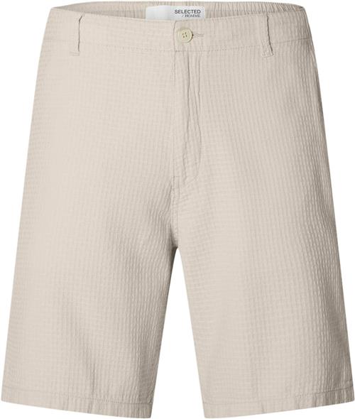 Se Selected Homme Slhregularwest Shorts Camp Mand Oatmeal/waffel Chino Shorts Regular Fit Str XL - hos Magasin ved Magasin