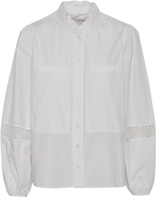 A-VIEW Tiffany Shirt Kvinde White Langærmede Skjorter Str 42 - hos Magasin