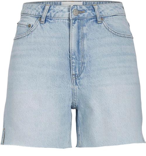 Se JJXX Jxaura RH Shorts HW RA Denim DNM SN Kvinde Light Blue Denim/bleached Denim Shorts Straight Fit Str S Denim - hos Magasin ved Magasin