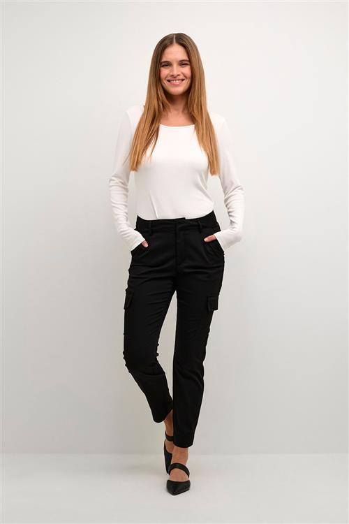 Se Kaffe Kalea Pocket Pants Kvinde Black Deep Bukser Med Smalle Ben Str 36 - hos Magasin ved Magasin