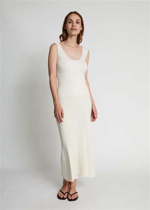 Bruun & Stengade BS Mathilde Regular Fit Top Kvinde Off White Toppe Str L - hos Magasin