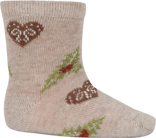 Se mpKids Christmas Socks Str 25/28 - Beige Melange Strømper hos Magasin ved Magasin