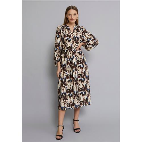 Minus Mscassandra Midi Dress Kvinde Madder Brown Print Midi Kjoler Str 42 - hos Magasin