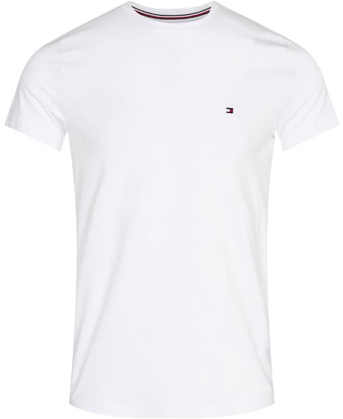 Tommy Hilfiger Core Stretch Slim Cneck TEE Mand White Kortærmede T-shirts Str XL - Bomuld hos Magasin