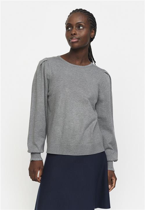 Soft Rebels Sranalia Knit Kvinde Medium Grey Melange Sweaters Str S - hos Magasin