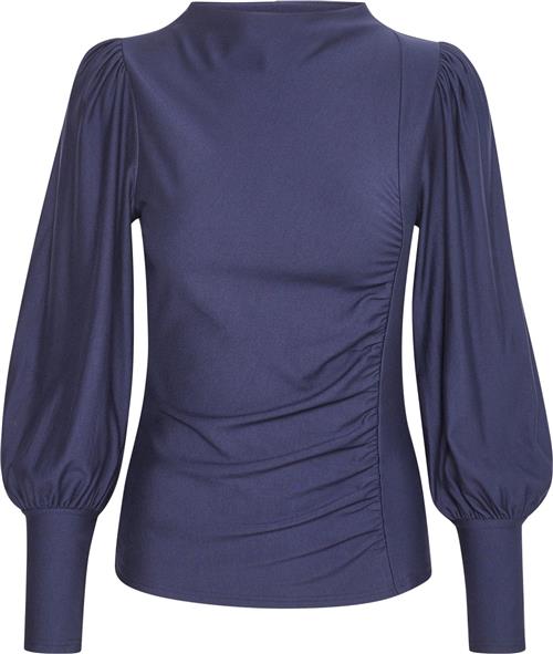 Gestuz Rifagz Puff Blouse Noos Kvinde Mood Indigo Langærmede Bluser Str XS - hos Magasin