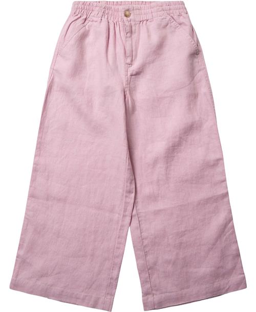 Polo Ralph Lauren Wideleg Linen Pant Str 8 / 8 år - Lyserød Bukser hos Magasin