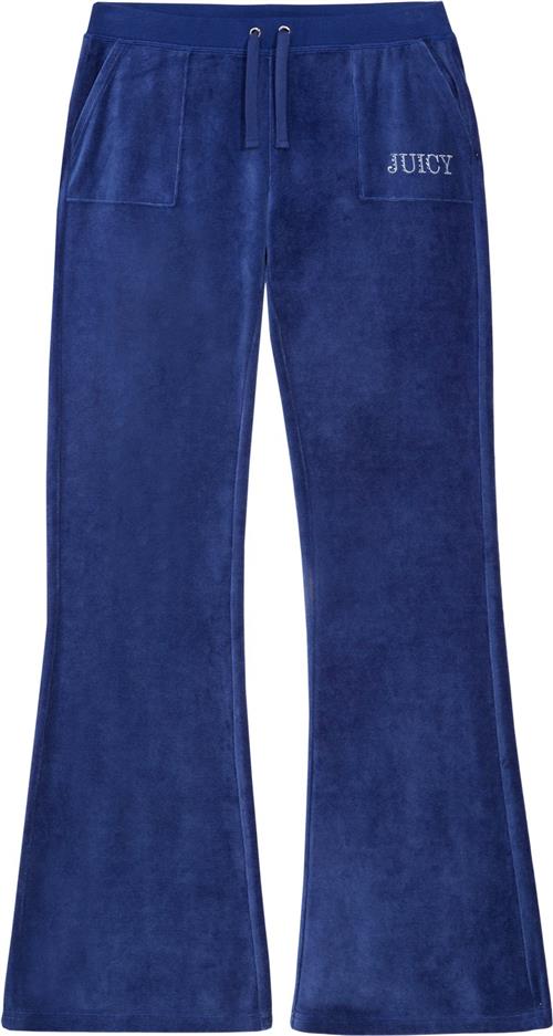 Juicy Couture Heritage Crown Caisa LOW Rise Pant Kvinde Blue Depths Bukser Str S - Velour hos Magasin