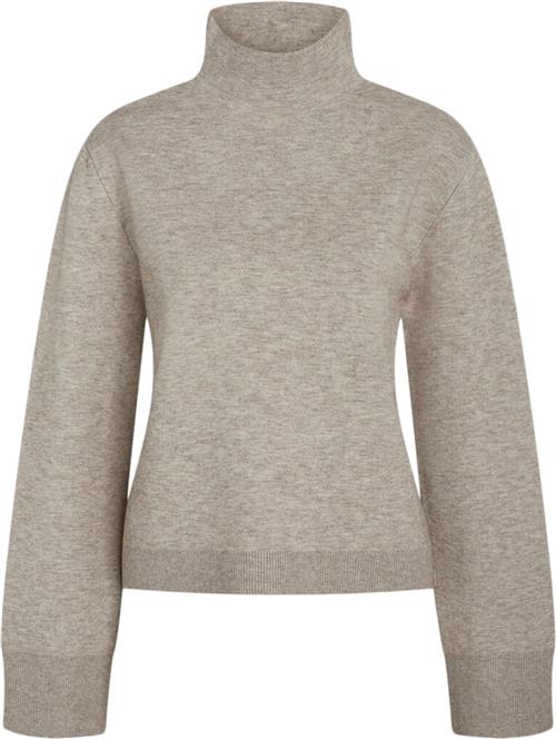 Bruuns Bazaar Simonabbada Knit Kvinde Beige Melange Sweaters Str L - Polyester hos Magasin