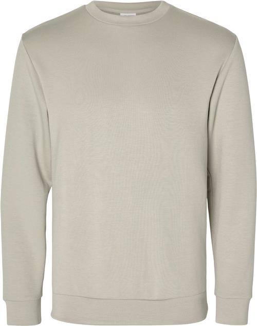 Se Selected Homme Slhemanuel Soft Crew Neck Sweat NOO Mand Pure Cashmere Sweatshirts Str L - hos Magasin ved Magasin