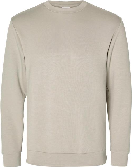 Selected Homme Slhemanuel Soft Crew Neck Sweat NOO Mand Pure Cashmere Sweatshirts Str M - hos Magasin