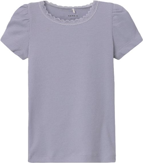 Name It Nmfkab SS TOP Noos Str 98 - Heirloom Lilac/melange Kortærmede T-shirts hos Magasin