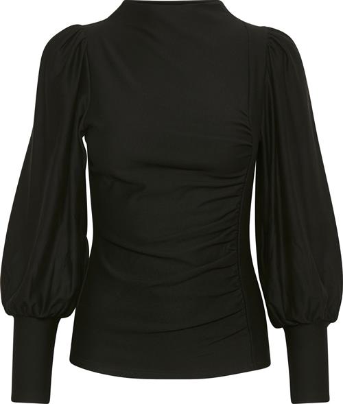 Gestuz Rifagz Puff Blouse Kvinde Black Langærmede Bluser Str S - hos Magasin