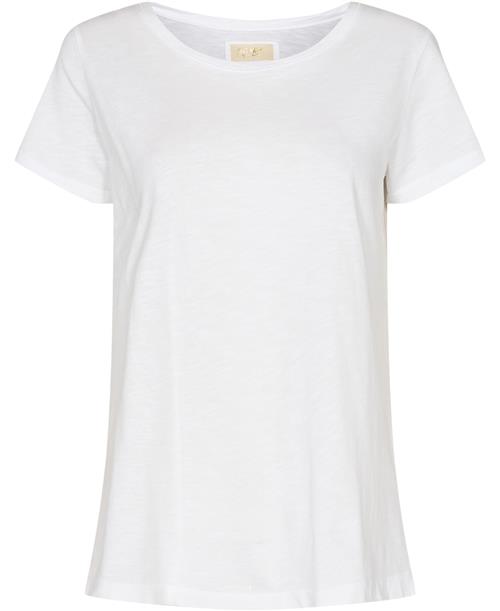 Mos Mosh Arden Organic OSS Tee Kvinde White Kortærmede T-shirts Str L - Bomuld hos Magasin