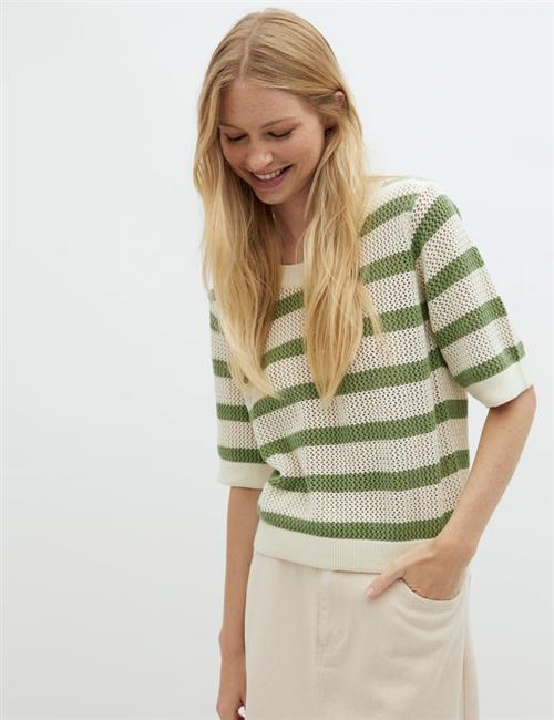 Se mbyM Nealem Kvinde Green Sugar Stripe Sweaters Str L - hos Magasin ved Magasin