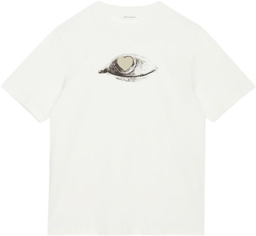 Wood Wood Bobby Eye Heart Tshirt Mand Frosted Kortærmede T-shirts Str M - hos Magasin