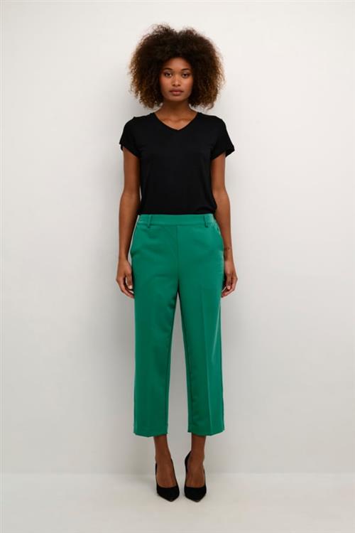 Se Kaffe Kasakura HW Cropped Pants Kvinde Aventurine Bukser Casual Fit Str 42 - hos Magasin ved Magasin