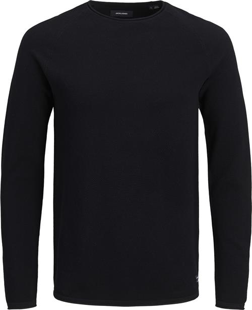 Jack & Jones Jjehill Knit Crew Neck Noos Mand Sort Sweaters Str XL - hos Magasin