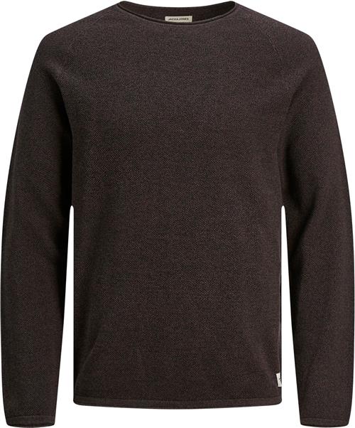 Jack & Jones Jjehill Knit Crew Neck Noos Mand Seal Brown/twist Sweaters Str XXL - hos Magasin