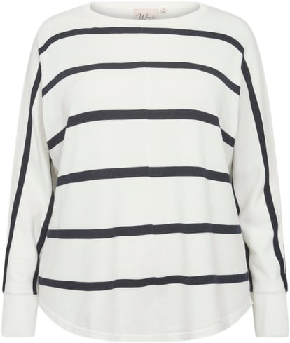 Se Wasabiconcept Wasamanda Stripe 6 Kvinde 1100c Offwhite Combi Sweatshirts Str 50/52 - Viskose hos Magasin ved Magasin