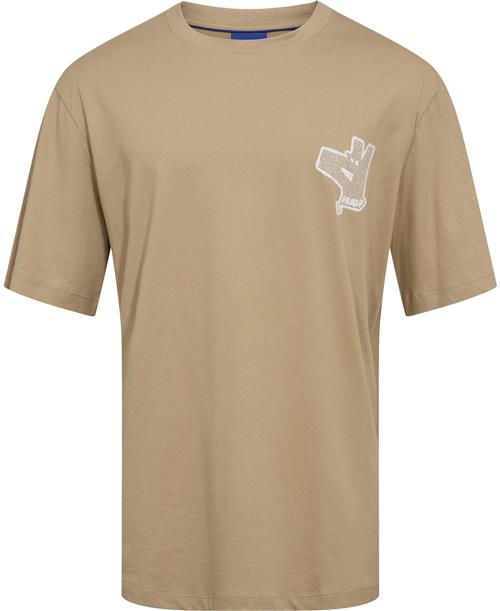 HUGO Nalumero Mand Medium Beige Kortærmede T-shirts Str XL - hos Magasin